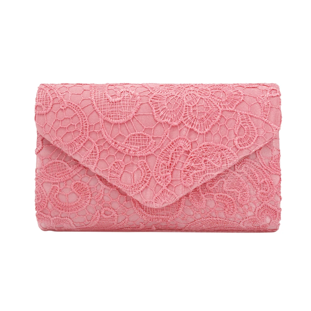 

Coquette Makeup Bag Flower and Lace Women Evening Bags Envelope Lady Clutch Bag Vintage Style Lace Floral Hand Bag Wedding Party