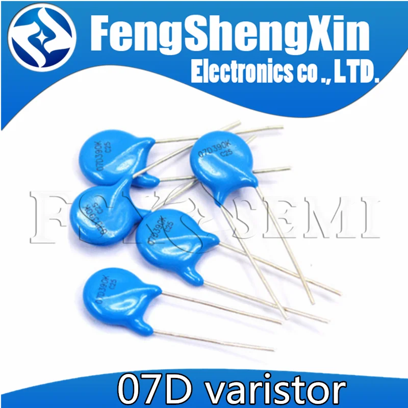 50pcs varistor 07D101K 07D121K 07D151K 07D180K 07D181K  07D201K 07D220K 07D221K 07D241K 07D270K 07D271K 07D330K 07D331K 07D361K