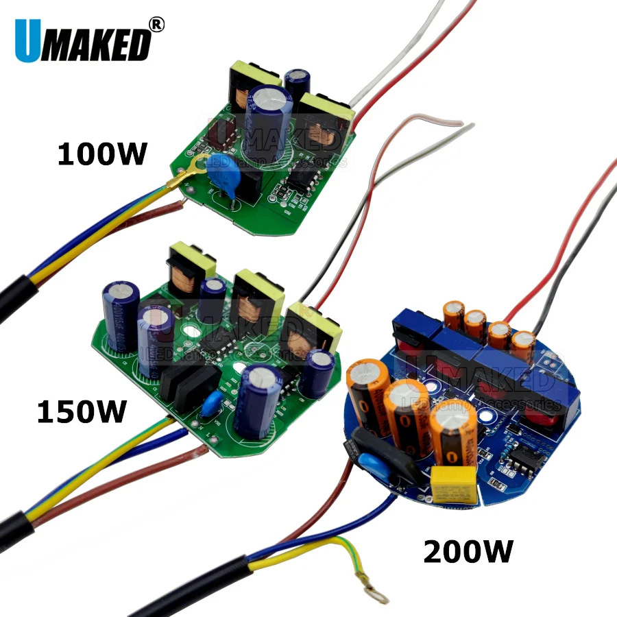 

1pc 100W 150W LED Driver Constant Current Lamp Power Supply 280mA 200W Isolation Lighting Transformer for bulbs bay light etc
