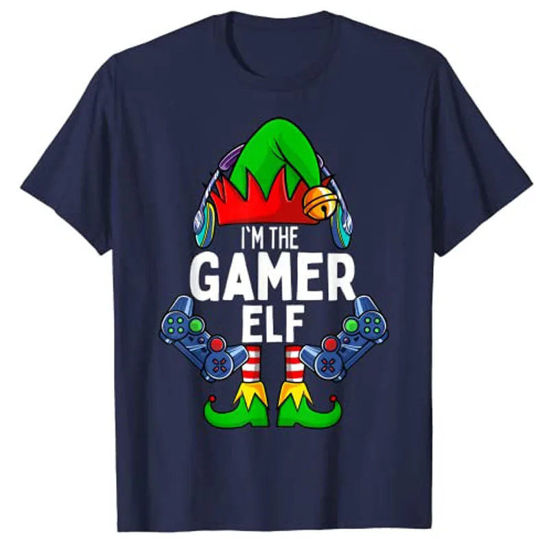 Gamer Elf Matching Family Christmas T-Shirt Xmas Holiday Tee Tops