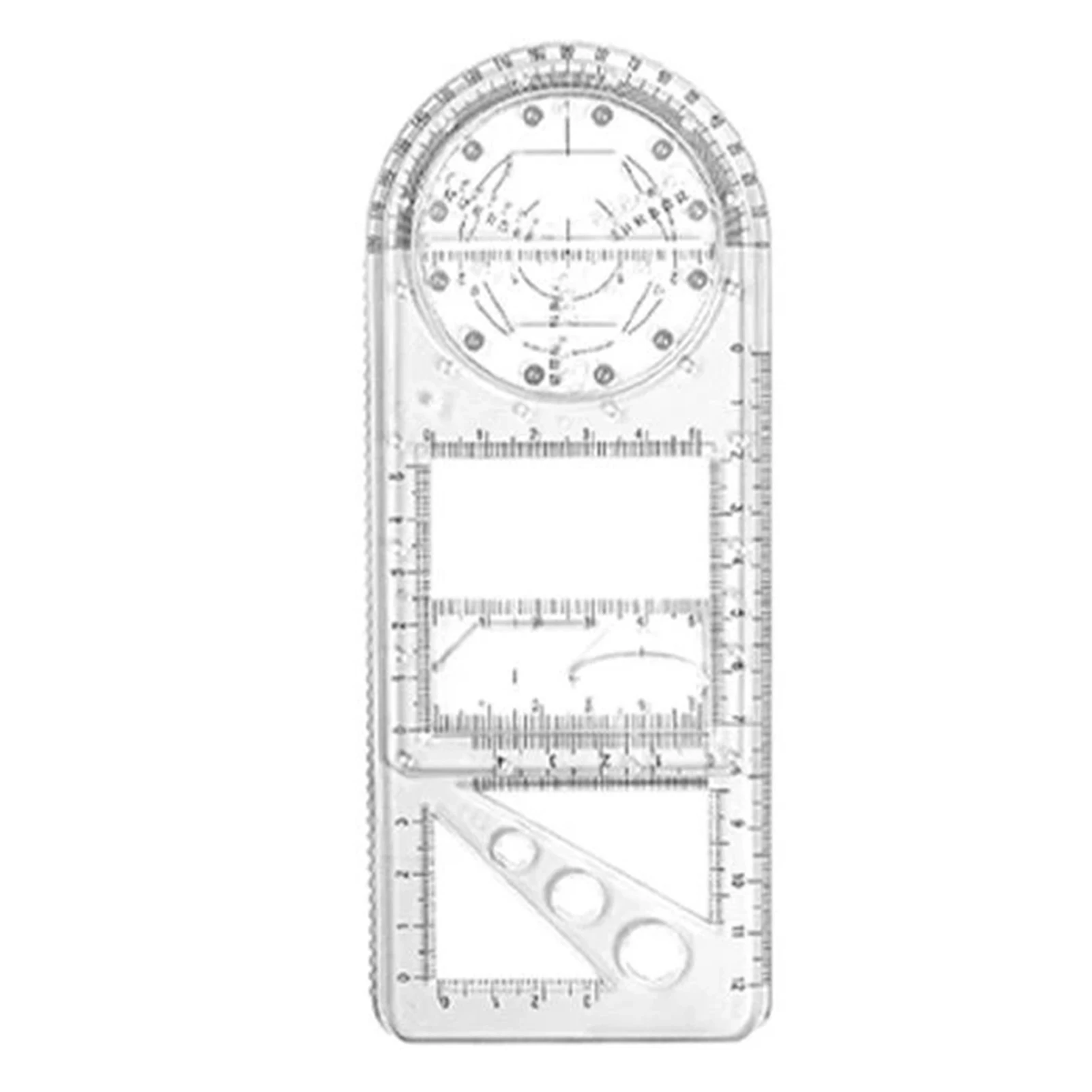 Multifunctional Geometric Ruler Geometric Drawing Template Measuring Tool For School Office Supplies New EM88