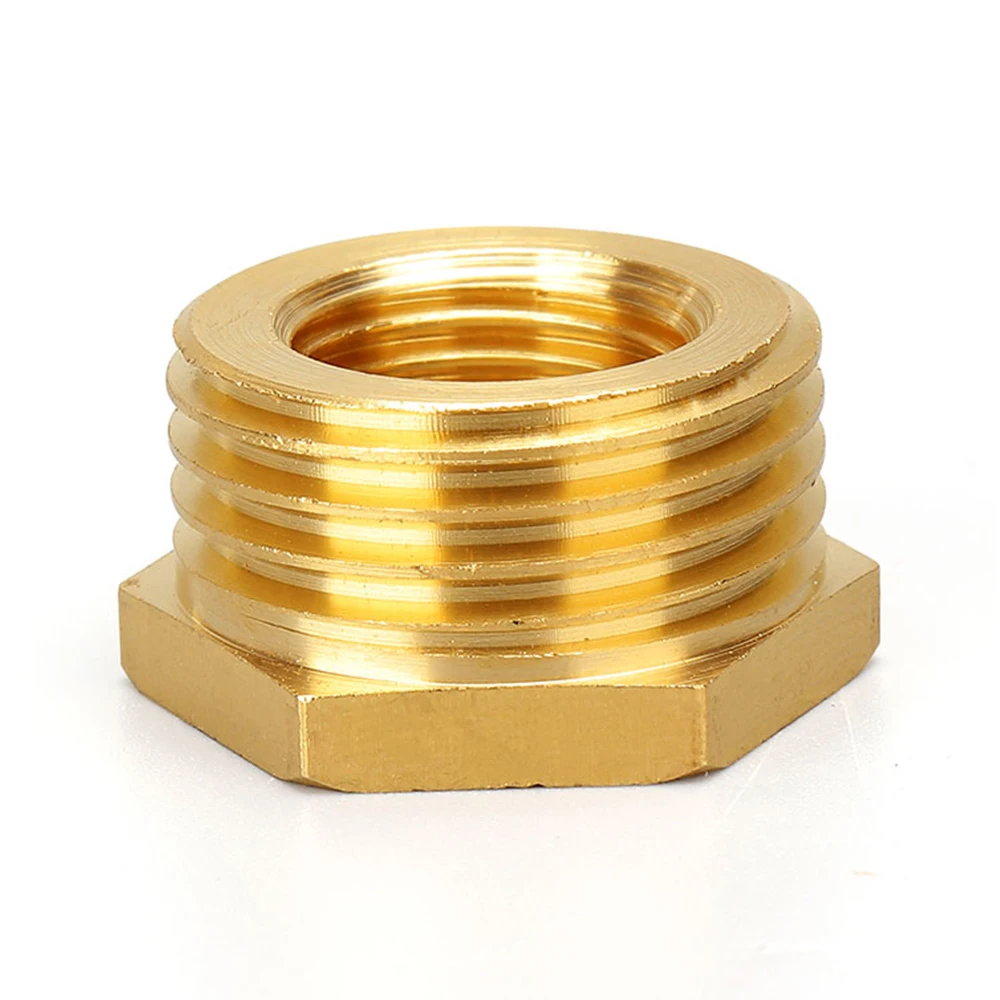 Brass Adapter Reducer Hexagon Bushing Bushing Male to Female Connector Fuel Water Gas Oil Connector 1/8