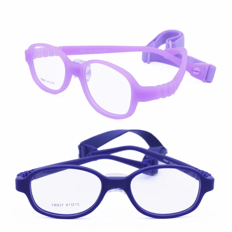 

Hotsales Little Kids Environmental TR90 Bendable Safety Baby Optical Myopia Eyeglass with Adjustable strap and Soft Nose Pad 307