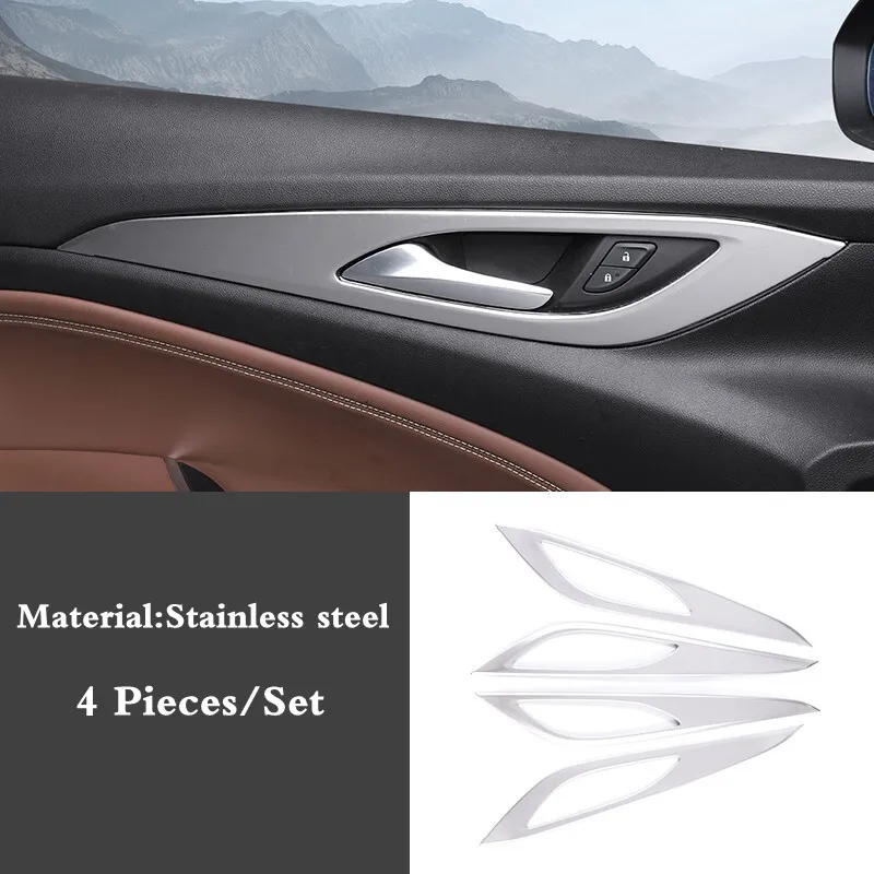 

For Buick Regal 2017 2018 2019 Stainless steel inner door Bowl protector frame cover trim car styling accessories 4pcs