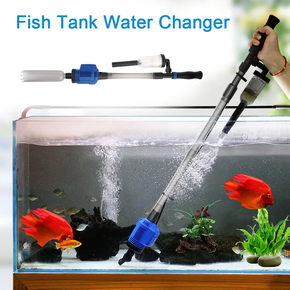 

Electric Siphon Filter Vacuum Gravel Water Changer Fish Tank Sand Washer Aquarium Siphon Operated Cleaner US Plug