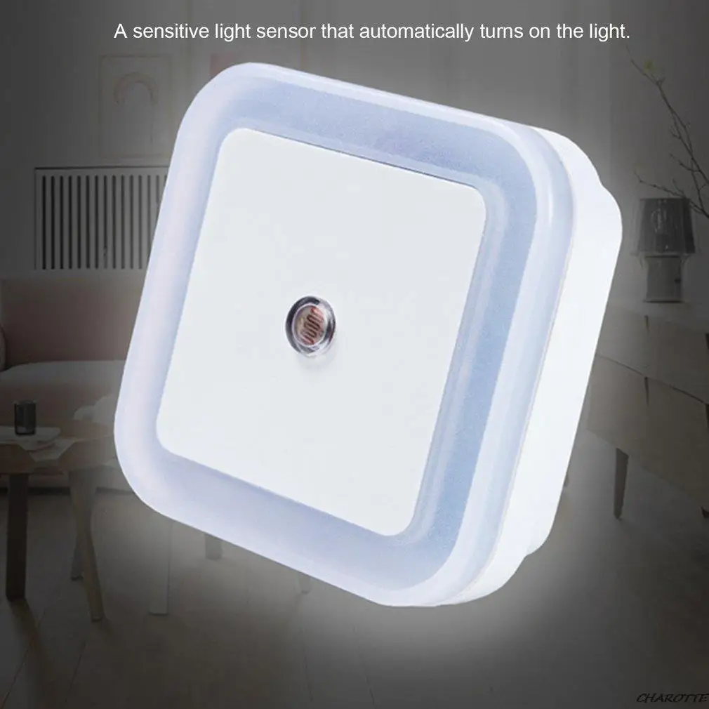 อัจฉริยะ LED เหนี่ยวนำโคมไฟสแควร์ Wall Light Night Light สวิทช์อัตโนมัติ Light Sensor ห้องนอนเครื่องใช้ในครัวเรือน
