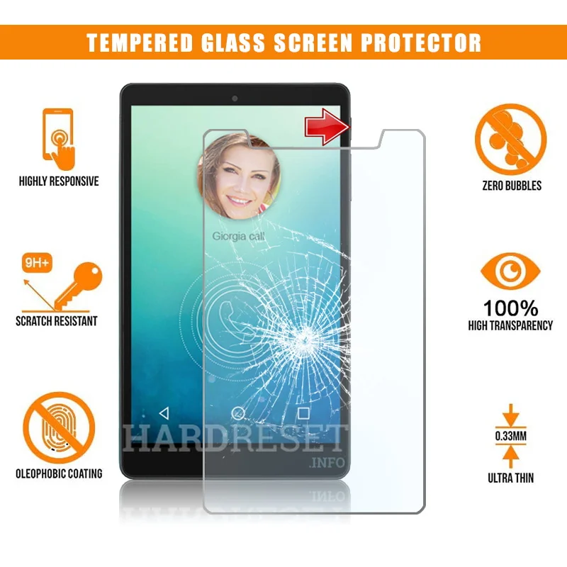 Tablet Tempered Glass for Alcatel OneTouch PIXI 3 8.0" Full Screen Anti-Scratch Explosion-Proof Anti-shock Protector Screen 9H