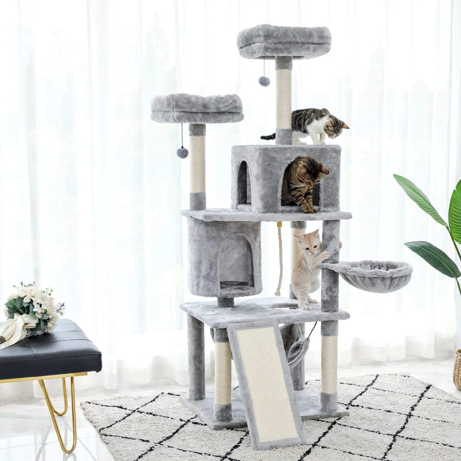 

Domestic Delivery Cat Climbing Frame Cat Scratching Post Tree Scratcher Pole Furniture Gym House Toy Cat Jumping Platform