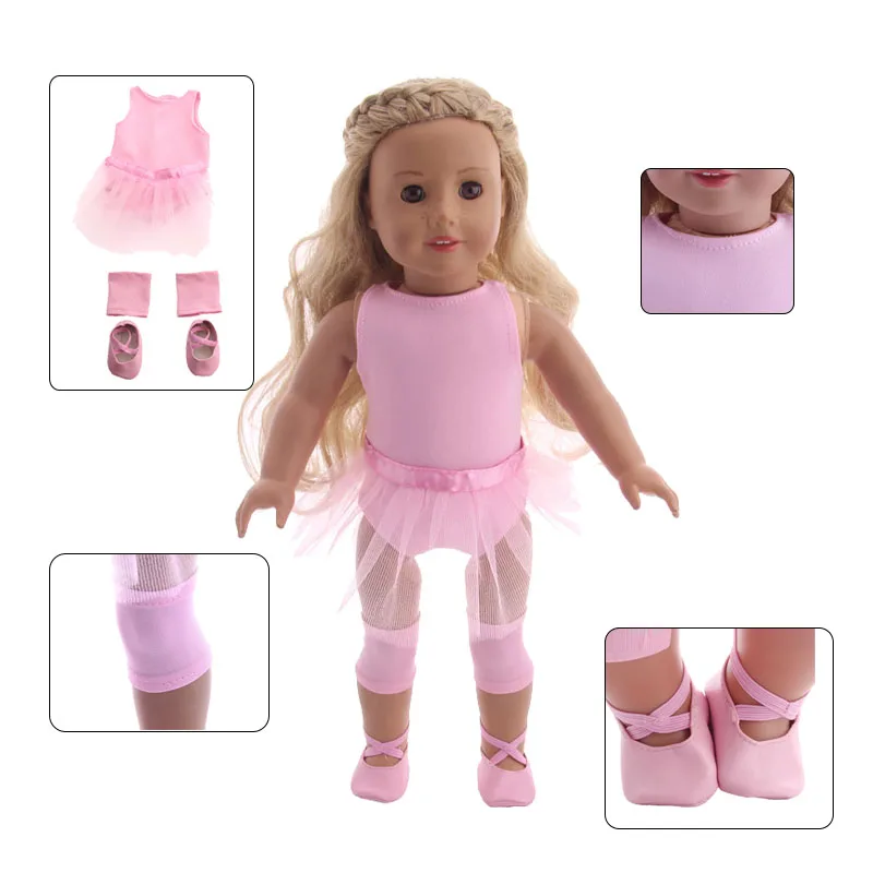 Ballet Suit(Tulle Skirt) And Pajamas Fit 18 Inch American&43 CM Baby Doll Clothes Accessories,Girl's Toys,Our Generation