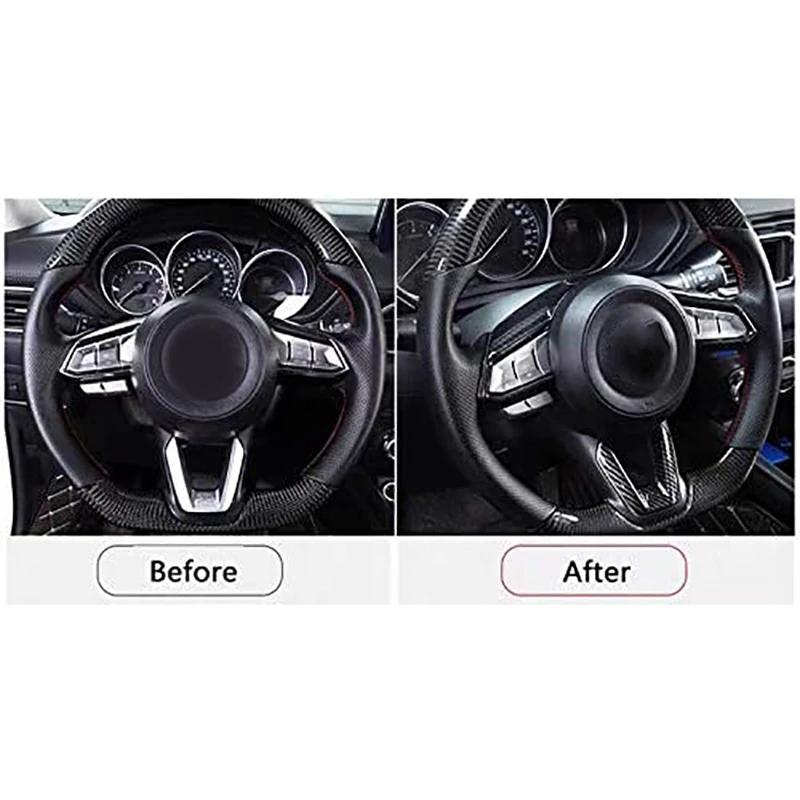 1 Pcs Interior Middle Air Conditioning AC Outlet Vent Cover Trim & 2 Pcs Car Interior Steering Wheel Button Sequin Cover