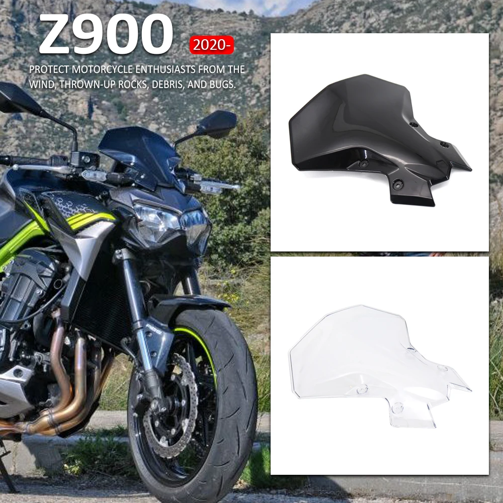 

2020- Motorcycle Accessories Sports Touring Windscreen Windshield Viser Visor Wind Deflectors For Kawasaki Z 900 z900 Z900