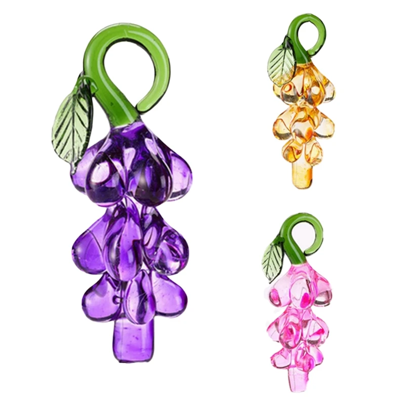 

New Purple Crystal Glass Grape Christmas Tree Pendant Home Decoration Party Wedding Decoration