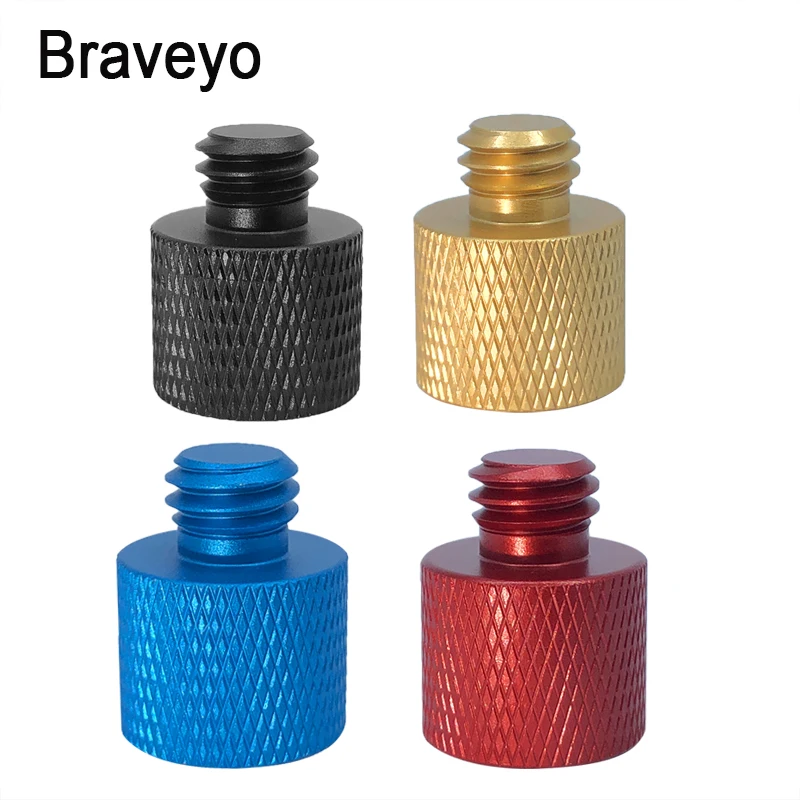 1/4 to 3/8 Inch Screw Universal Camera Conversion Screw Tripod Ballhead Quick Release Mount Adapter Aluminum Four Color For Dslr