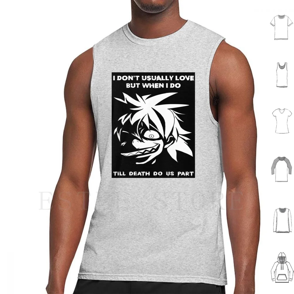 

Till Death Do Us Part Creepy Face Майки Жилет без рукавов Аниме Забавная манга Япония Каваи Японский мем Крутой милый ботаник