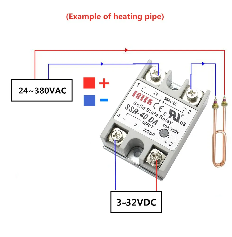 SSR-10 25  40 50 60 75 80  100DA DC control AC SSR white shell Single phase Solid state relay without plastic SSR-25DA SSR-40DA