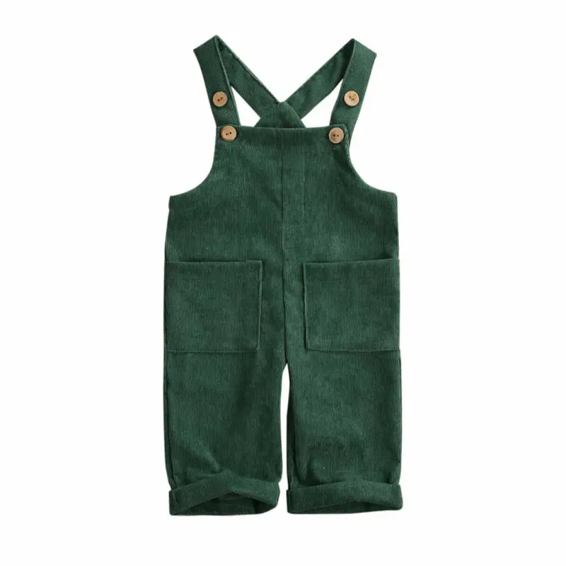 Fashion Toddler Baby Boy Girl Corduroy Romper Jumpsuit Kids Overalls Playsuits Outfits Clothes 1-5Y