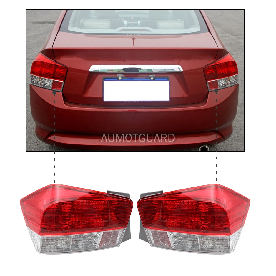 

Tail Lamp For Honda City 2008 2009 2010 2011 Tail Light Assembly Car Turning Signal Lamp Auto Rear Brake Warning Bumper Light