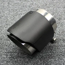 CARS attachment Exhaust pipe System muffler carbon fiber matte tailpipe 104mm 114mm 120mm long diameter exhaust tailpipe