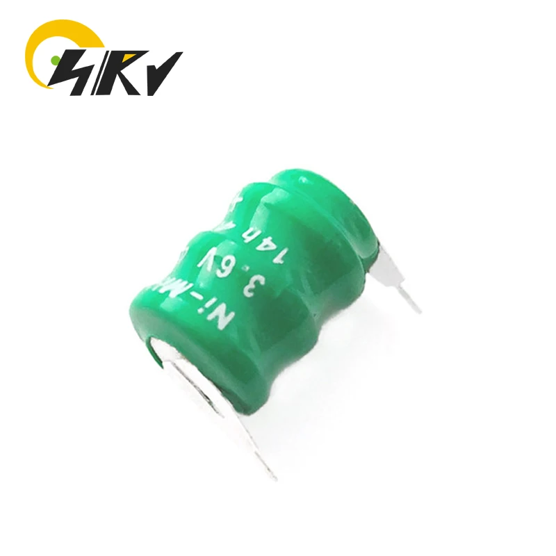 2PCS 3.6V 80mAh Ni-MH Rechargeable Battery For PLC of Doorbell PLC Mainboard Battery Doorbell Battery With 2 Nickel Plates