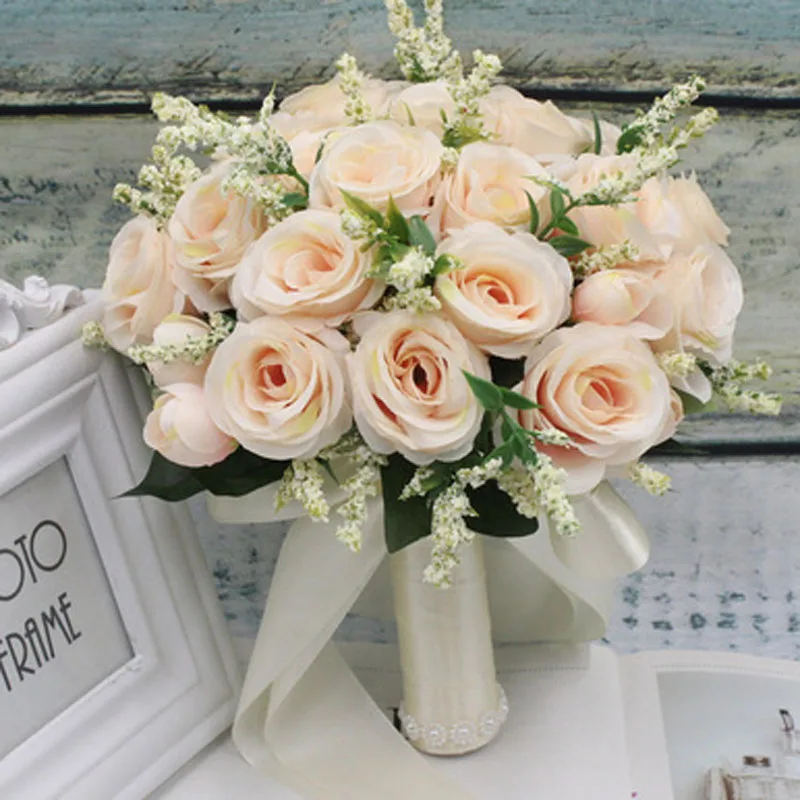 Perfectlifeoh-造花,ミントグリーン,結婚式の花嫁介添人のブーケ