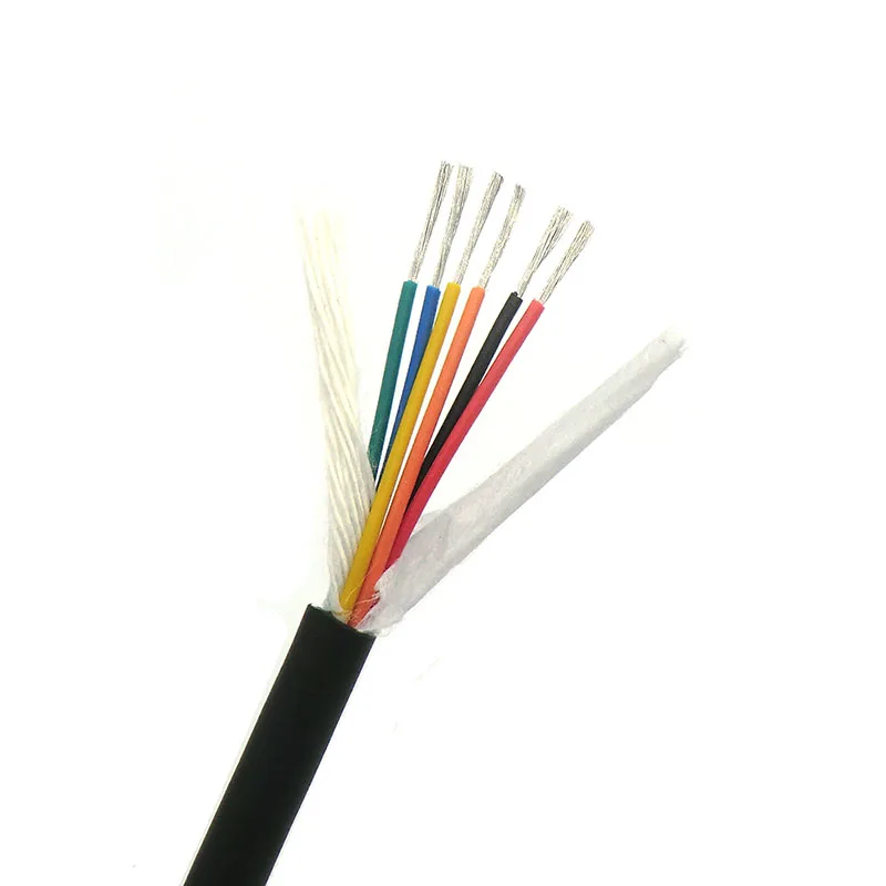 

6-жильный кабель Гибкий провод управления 0,14,0,2,0,3 мм2 26awg, 24awg, 22awg, луженая медь Более чем кабель 2464, 10 м