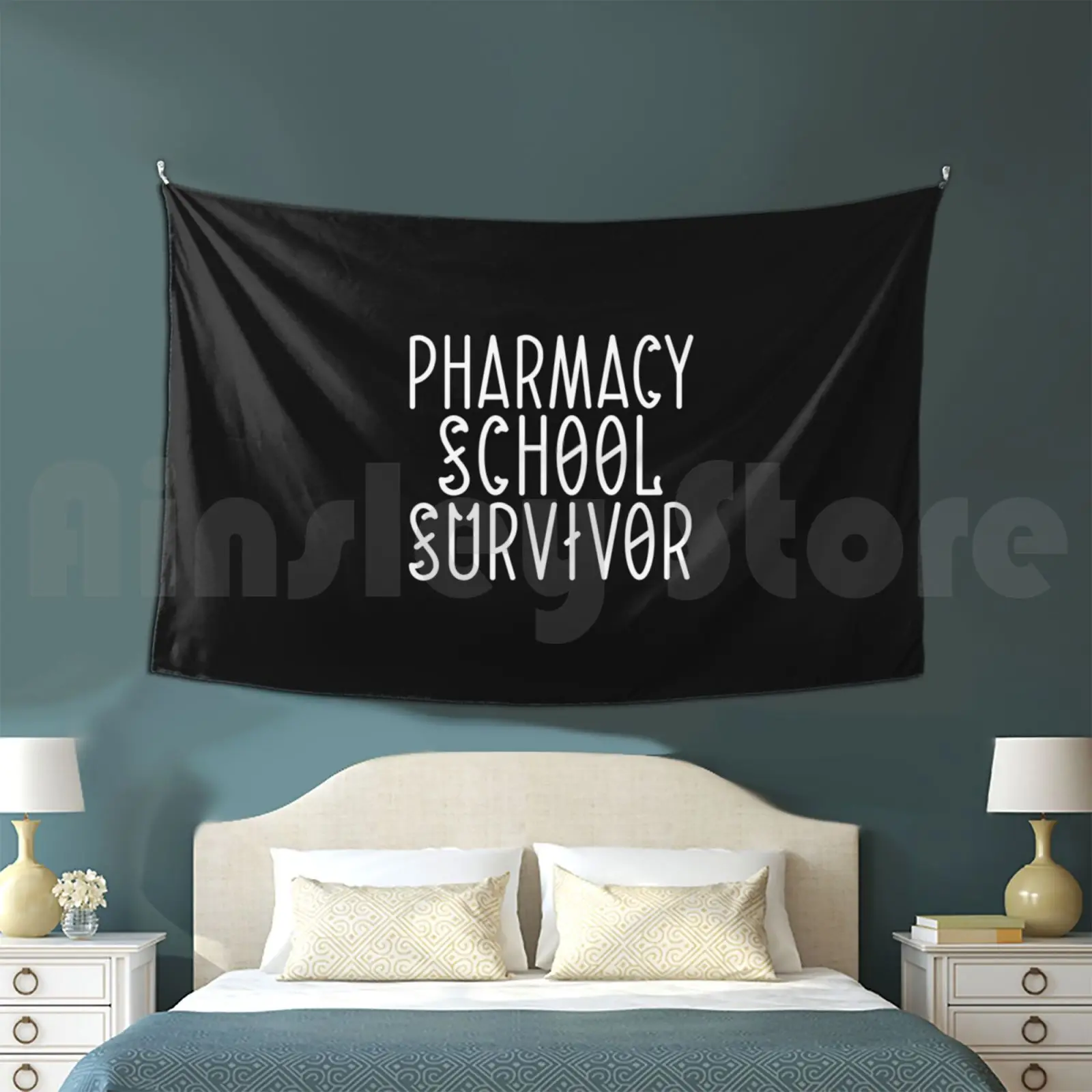 Pharmacy School Survivor Tapestry Background Wall Hanging Pharmacist Designs Pharmacist Funny Pharmacist