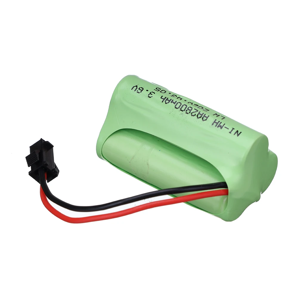 Bateria recarregável ni-mh aa 3.6 v 2800 mah da arma ni-mh dos trens dos tanques do carro do brinquedo de 3.6 v 2800 mah com carregador para rc