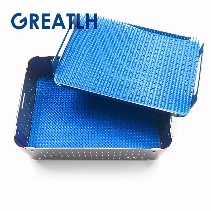 

Aluminium alloy sterilization tray case autoclavable box Disinfection box for holding instrument sterilized