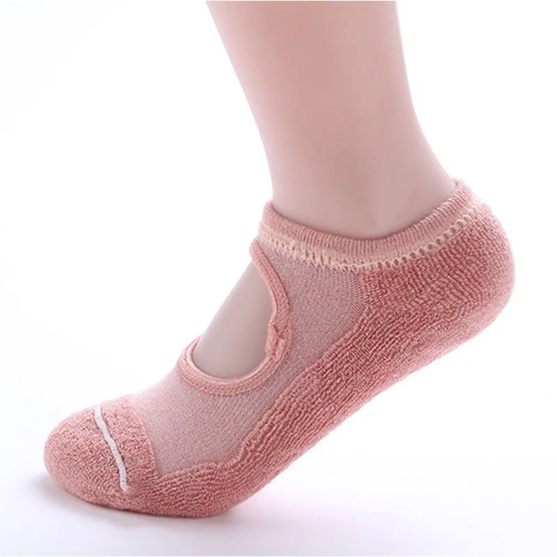 Women Anti-slip Socks Ballte Girl Non Slip Pilates Yoga Indoor Fitness Gym Sport Short Socks Solid Color Elastic Sokken Slippers