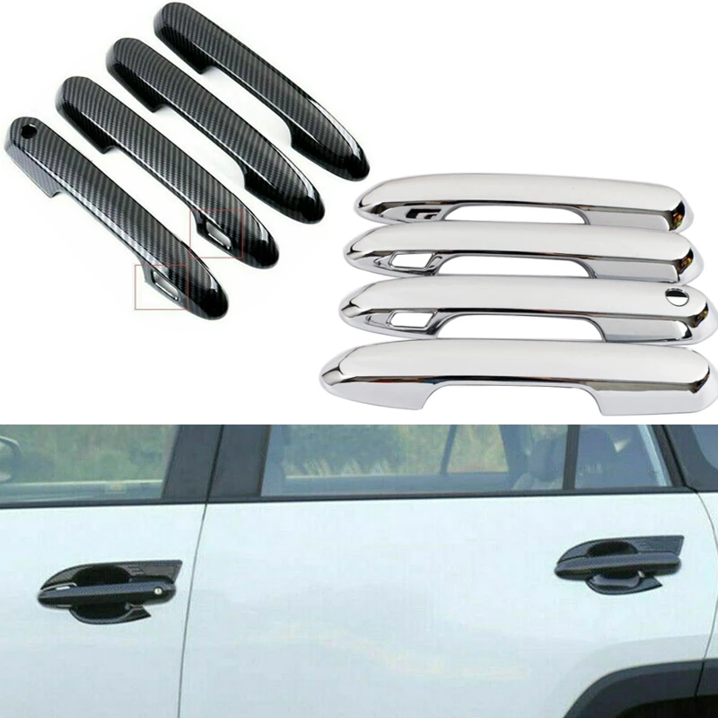 

For Toyota RAV4 5th Generation XA50 2019 2020 2021 Car Exterior Door Handles Cover Overlays Protection Catch Cap Sticker