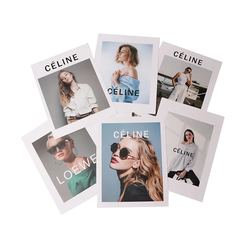 Decoración de estudio de fotografía, hoja de tarjeta de revista de moda de 8 piezas, patrón de 2 lados, Fondo de fotografía INS, accesorios de sesión de fotos de la vida