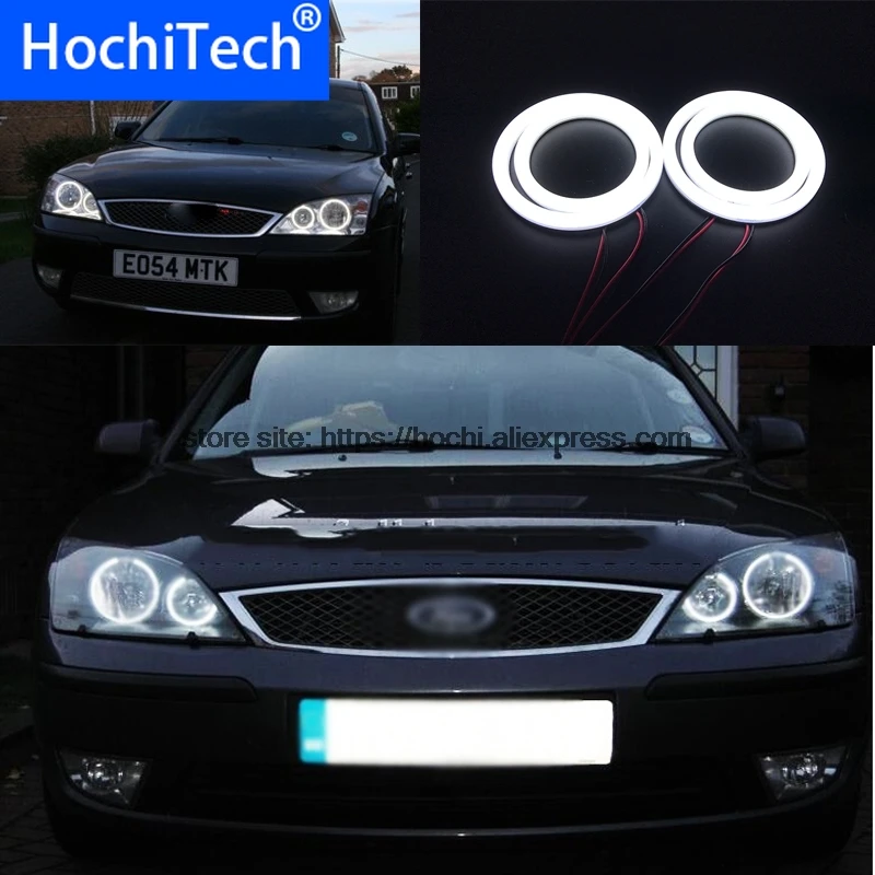 HochiTech Eexcellent mlecznobiały bawełniany pokrowiec SMD angel eyes ring kit światło dzienne DRL dla FORD Mondeo MK3 2001-2007