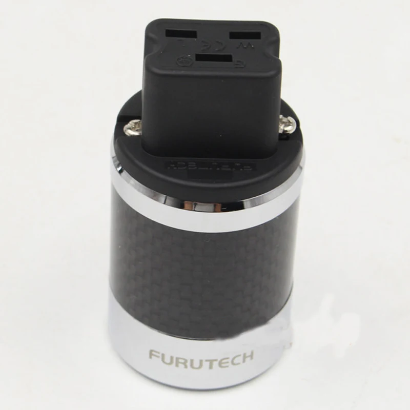 Carbon Fiber Rhodium Plated 20A IEC Female power Plug Connector AudioPhile HIFI