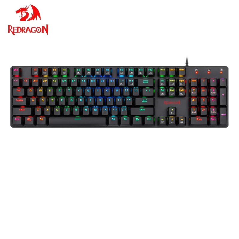 

Redragon Shrapnel K589 RGB 104 Key Low Profile Mechanical Gaming Keyboard Windows Gaming PC (104 Keys, Black)