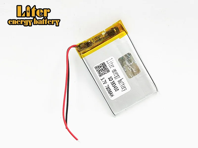 1/2/4Pcs Rechargeable 3.7V 700mah polymer lithium battery 383450 403550 For MP3 MP4 GPS navigation recorder, speaker Toy Headset