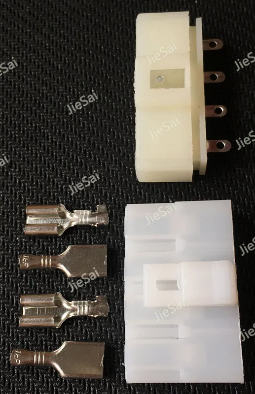 4 Pinos Automotivo Fio Harnes Cabo Auto Conector Fêmea Plugue Macho Com Terminais