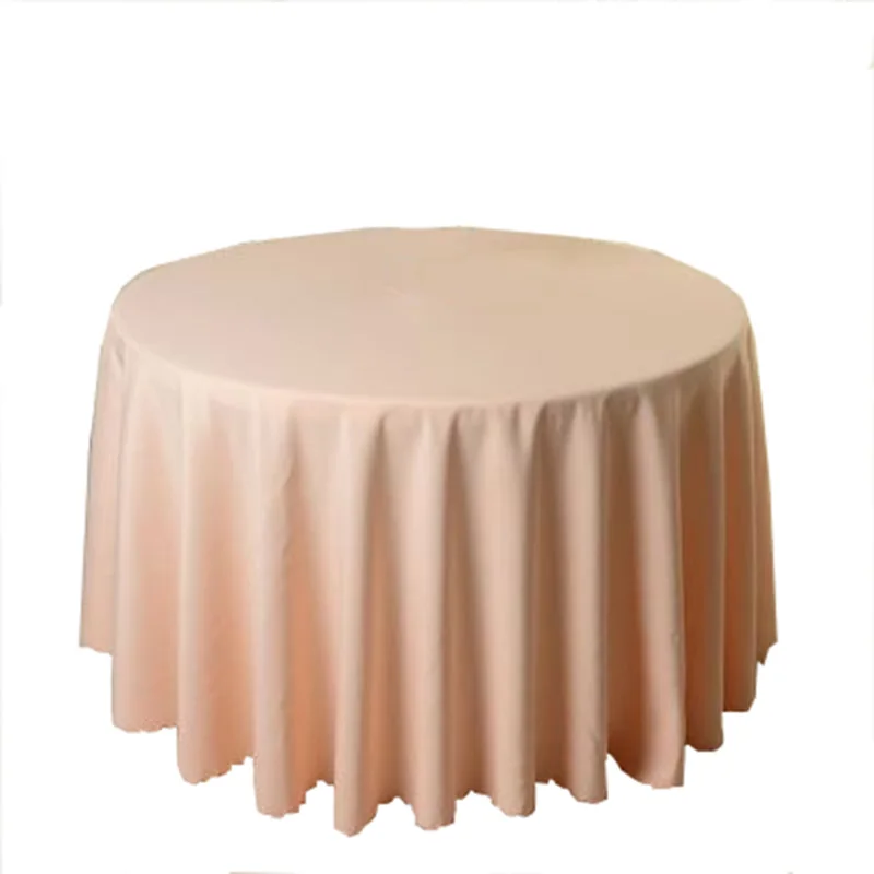 Imagem -04 - Poliéster Rodada Toalha de Mesa Branca para o Casamento do Hotel Toalha de Mesa Table Cover Overlay Tapetes Mariage Nappe Toalha Preta 10 Pcs