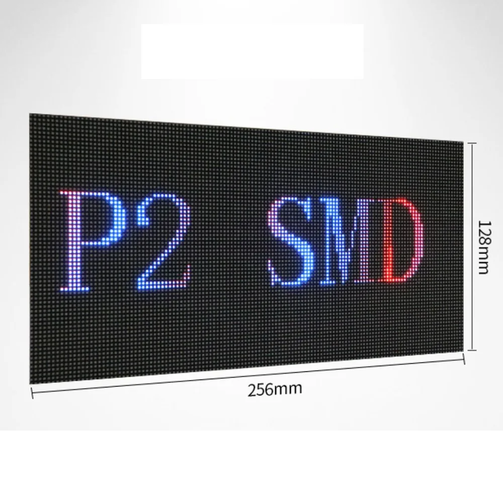 P2LED Matrix Unit Board 128 * 64 Pixel 1 / 32 Scanning Indoor SMD1515 Full Color Display Module 256 * 128mm