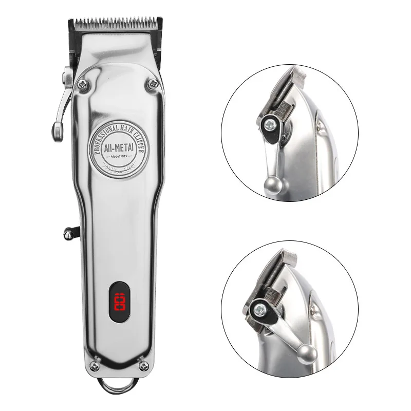 All-metal barber hair clipper professional electric hair trimmer men cordless hair cutter machine hair cut magic rechargeable