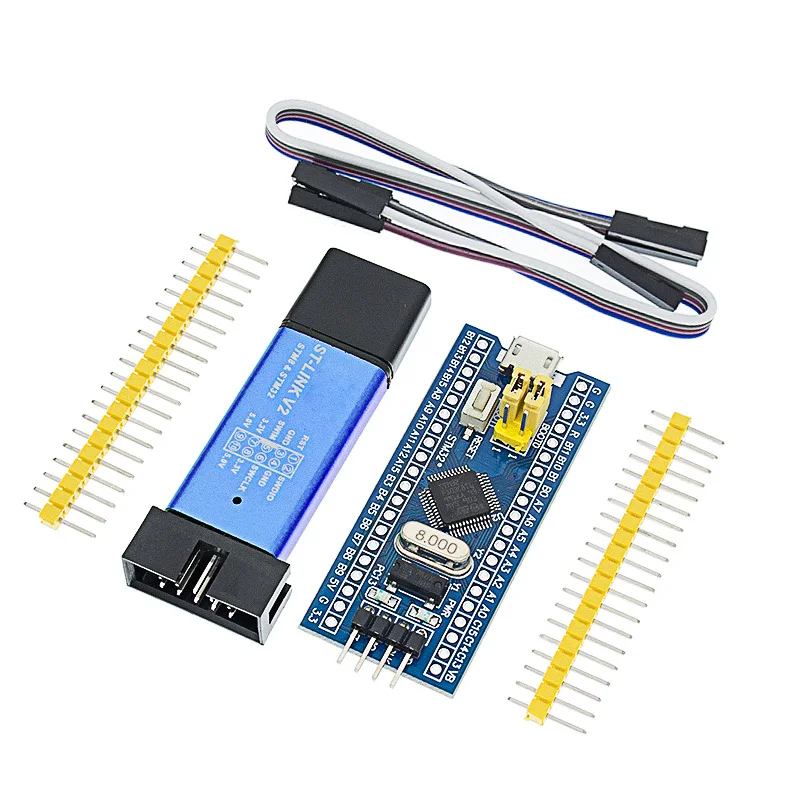 1PCS ST-LINK V2 Stlink V2 Mini STM8 STM32 Simulator Download Programmer Programming With Cover A41 Random Colors