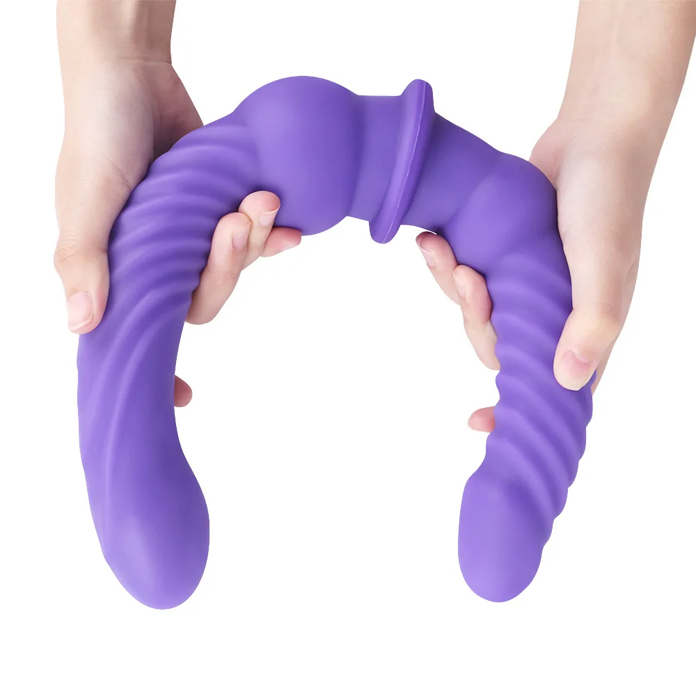 Liquid Silicone Strapless Strapon Big Dildos Double Ended Penetration Super Long Anal Vaginal Massage Sex Toys For Woman Lesbian