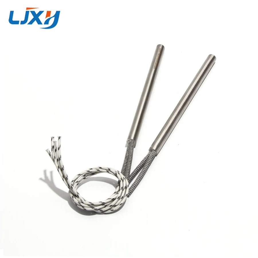 LJXH 2PCS 9.5mm 300~400mm Cylindrical 316SUS Heating Tube Single-End Heater Low Pressure Electric Mold 400W/470W/530W