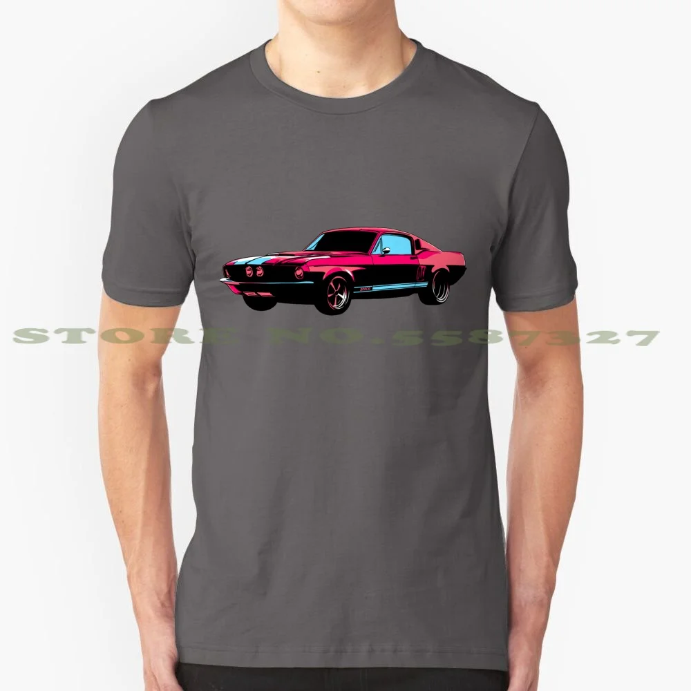 Shelby Gt 500 T-Shirt & Stickers 100% Pure Cotton T-Shirt Car V6 Convertible Shelby Gt500 Tokyo Drift Muscle