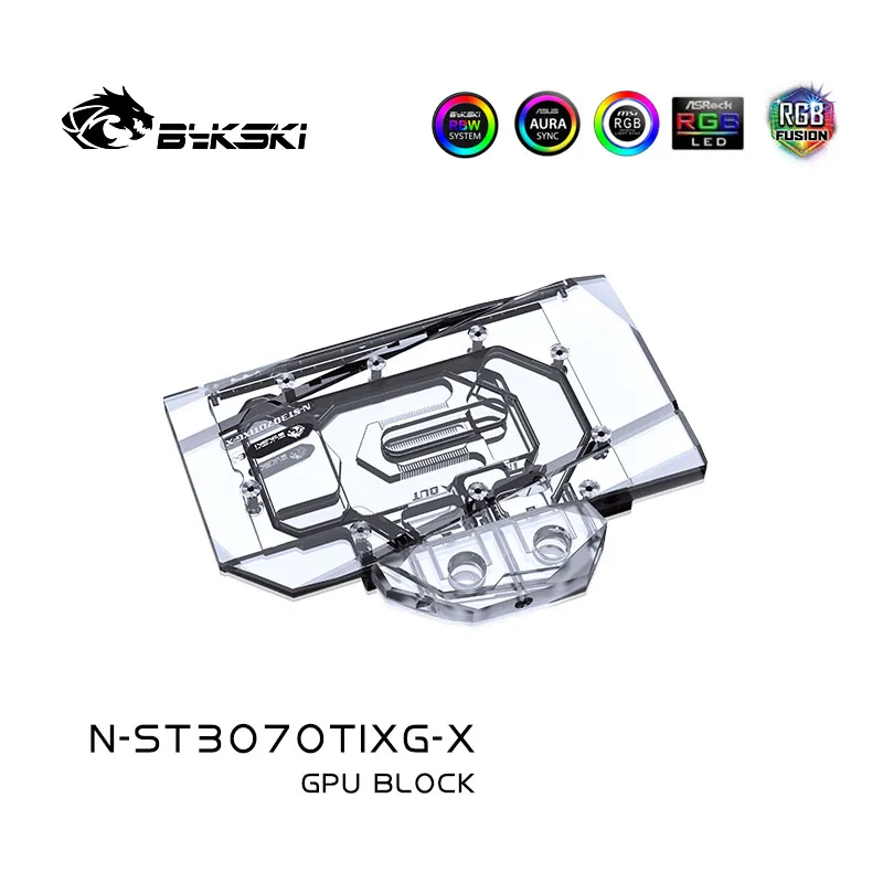 Bykski N-ST3070TIXG-X GPU Air Block untuk Zotac 3070TI-8G6X X-GAMING OC Kartu Grafis/dengan Backplane Radiator Mengoceh