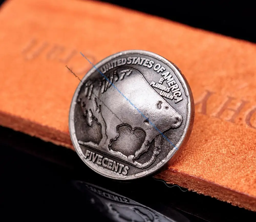 10X Argento Antico Buffalo Nickel Vite A Testa Posteriore Concho per Cintura Accessori per lavorazione pelle Sacchetto dei bagagli Ferramenteria E