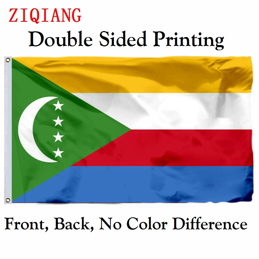

Comoros Flag 3x5ft Polyester Flying Size 90x150cm Custom High Quality Double Sided Printing Banner