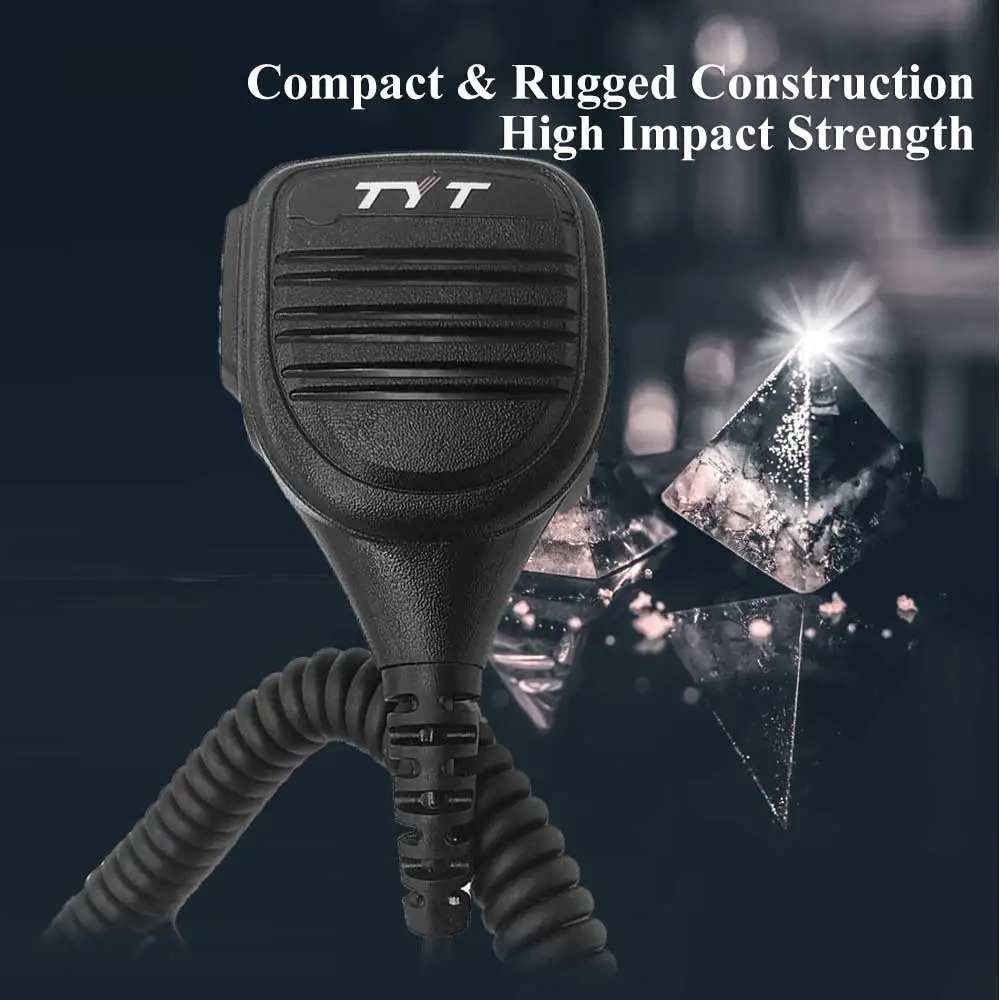 TYT Durable Big PTT Microphone K1 Plug for Wouxun KG-UV6D TYT MD-UV380 MD-UV390 Baofeng UV-5R UV-82 Kenwood Two Way Radio