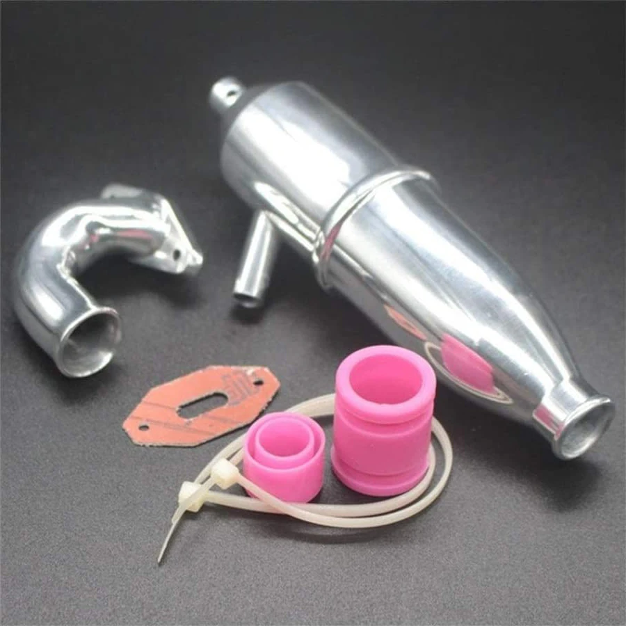 Aluminum Exhaust Pipe Sets for 1:10 Nitro Buggy Model Car HSP 94188/94122/94166 Upgrade Parts