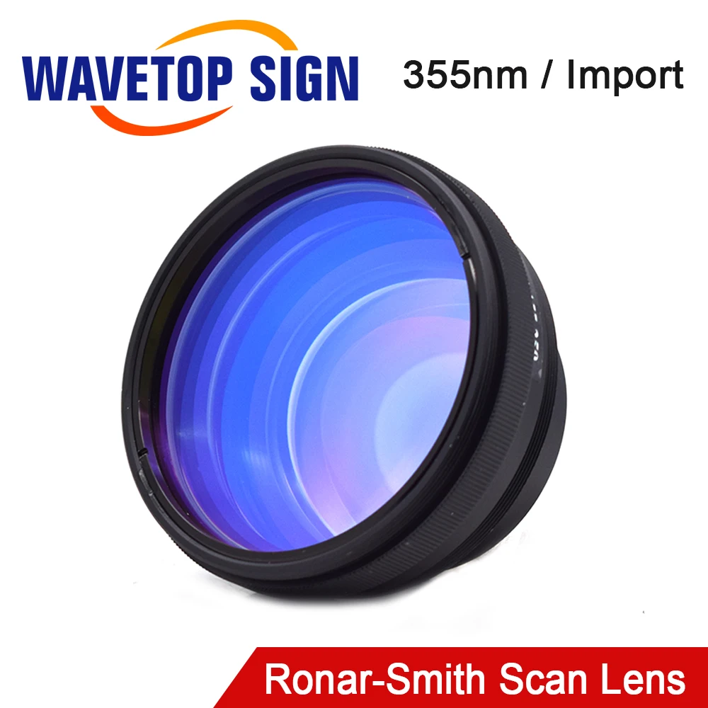 

WaveTopSign OPEX Ronar-Smith 355nm F-Theta UV Laser Scan Lens Scan Field 60x60/105x105/155x155/180x180mm Use For UV Laser 355nm