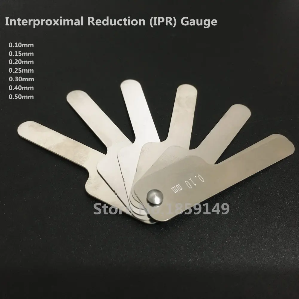 

Dental Interproximal Reduction Gauge Ruler Tooth Gap Measure Reciprocating IPR System Stainless Steel Orthodontic Instrument